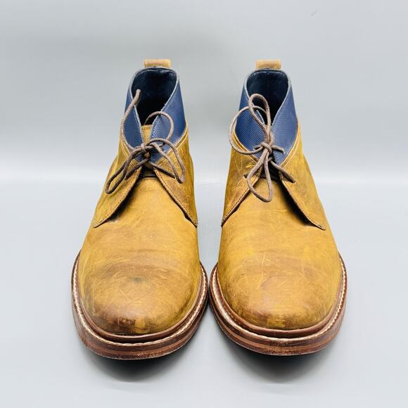 Cole Haan Boots Mens 9 Brown Leather Colton Chukka Ankle Lace Up Winter Shoes - Picture 3 of 12